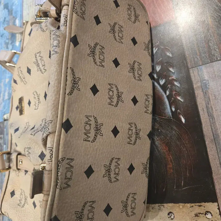 [BUNJANG] MCM Logo Shoulder Bag/Tote Bag (Ivory) / MCM 로고 숄더백 / 토트백 아이보리