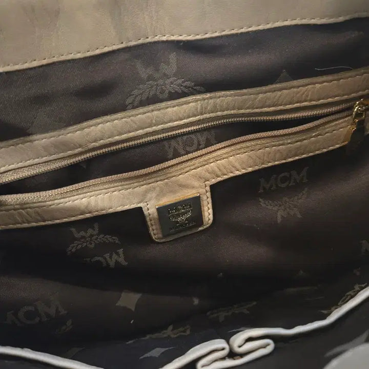 [BUNJANG] MCM Logo Shoulder Bag/Tote Bag (Ivory) / MCM 로고 숄더백 / 토트백 아이보리