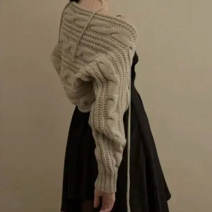 [BUNJANG] 3Times Cable Wool Bolero / 쓰리타임즈 케이블 울 볼레로