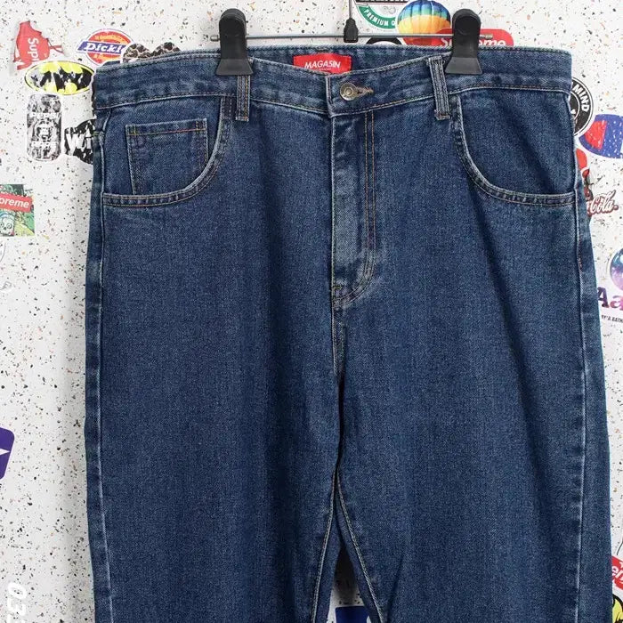 [BUNJANG] Magasin Basic Dark Blue Denim Pants Men&