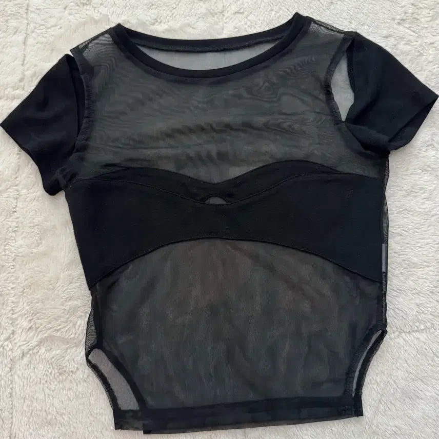 [BUNJANG] Unheih See-through T-shirt / 언헤이 시스루 티