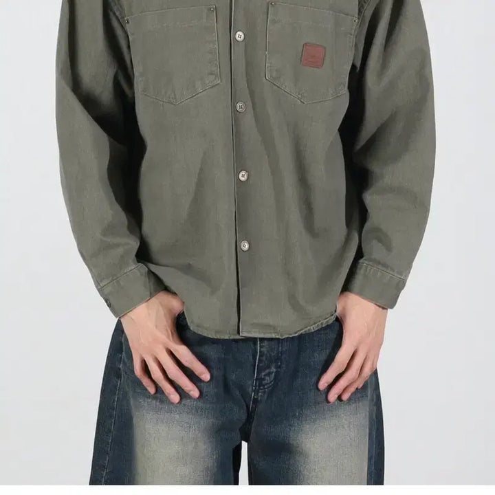 [BUNJANG] MMMC FW Fair Work Long Sleeve Shirt Khaki XL / 워크 셔츠 XL 새상품 판매합니다.