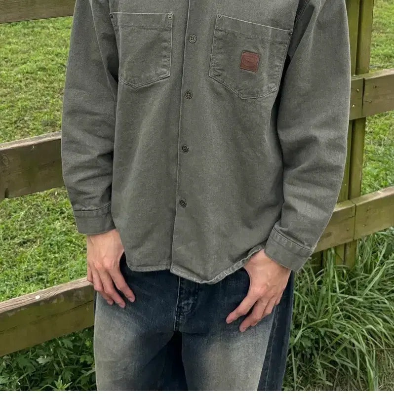[BUNJANG] MMMC FW Fair Work Long Sleeve Shirt Khaki XL / 워크 셔츠 XL 새상품 판매합니다.