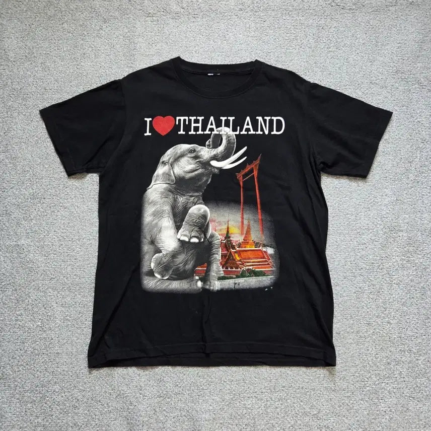 [BUNJANG] Vintage Thai Print Short Sleeve T-Shirt / Thai 빈티지 반팔 티셔츠 L(100)