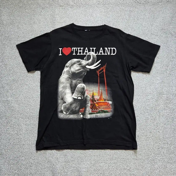 [BUNJANG] Vintage Thai Print Short Sleeve T-Shirt / Thai 빈티지 반팔 티셔츠 L(100)