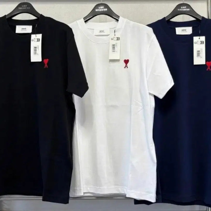 [BUNJANG] AMI Unisex Small Logo Heart Round Short Sleeve T-shirt / 정품/새상품) 아미 남녀공용 스몰로고하트  라운드 반팔