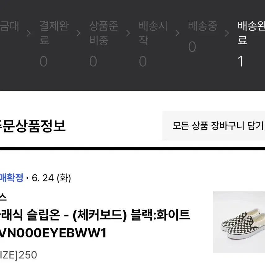 [SOLD OUT] 반스 클래식 슬립온 체커보드