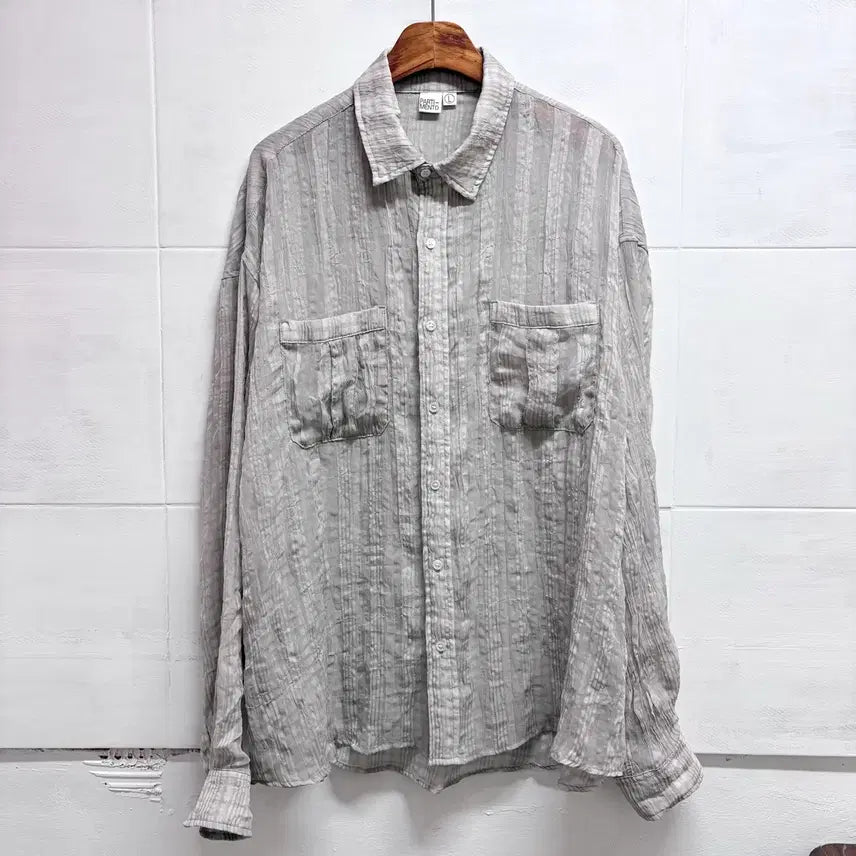 [SOLD OUT] PARTIMENTO 파르티멘토 그레이 루즈핏 셔츠 남방 L