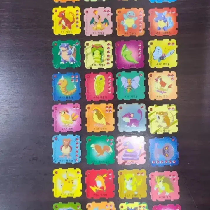 [BUNJANG] Samyang Pokémon 1st Edition (1999) Puzzle Ttibu Ttibu Seal Ddajo Set (32 Types) / 미개봉 샤니 포켓몬 1기(1999년) 퍼즐 띠부띠부씰 따조 32종 세트