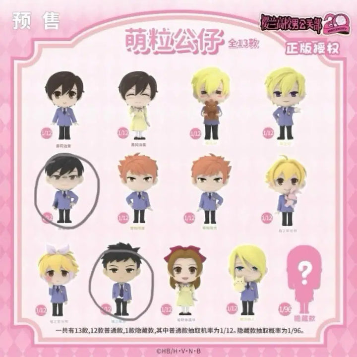 [BUNJANG] Ouran High School Host Club Kyoya &amp; Mori Mini Figure Bundle Set / 오란고교 쌀알 미니 피규어 쿄우야, 모리 일괄 판매