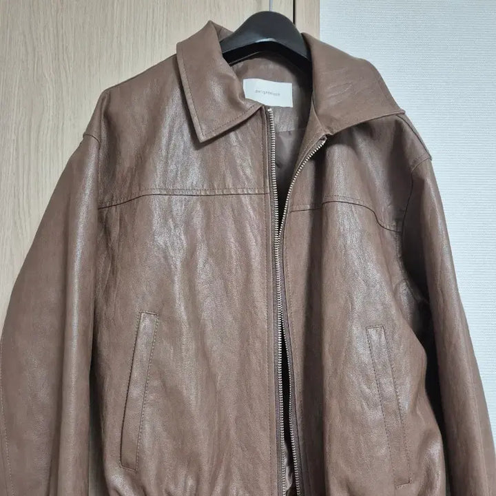 [BUNJANG] Delightmoon Brown Leather Crop Jacket / delightmoon 새상품 브라운 레더 자켓 크롭 간절기 봄 아우터