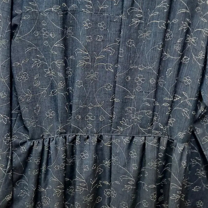 [BUNJANG] Floral Pattern Long Dress / 플라워 패턴 롱 원피스