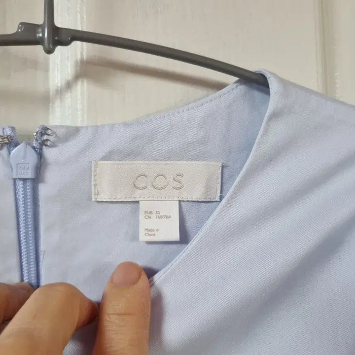 [BUNJANG] COS Puff Sleeve Blue Midi Dress / COS 코스 퍼프 슬리브 블루 원피스