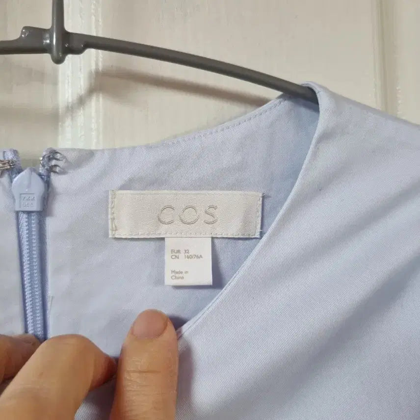 [BUNJANG] COS Puff Sleeve Blue Midi Dress / COS 코스 퍼프 슬리브 블루 원피스