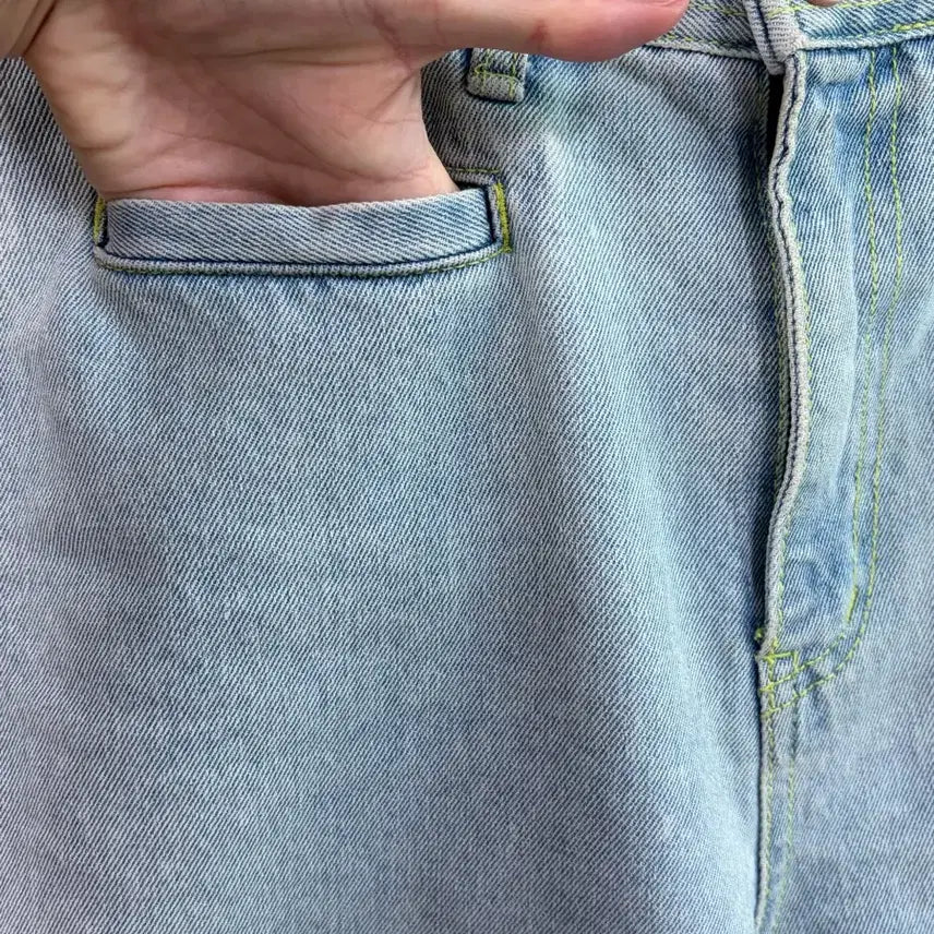 [BUNJANG] Seocookie Light Wash Wide Leg Pants / 서쿠키 연청 와이드팬츠