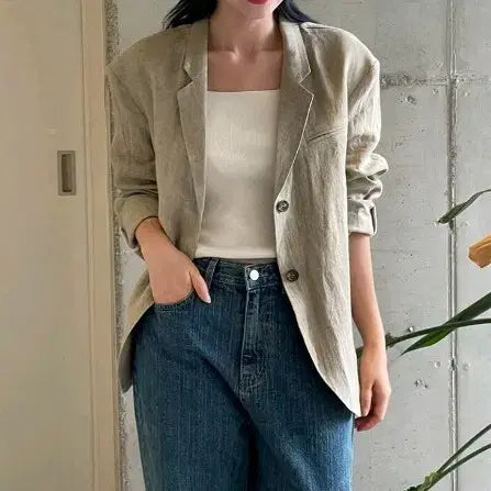[BUNJANG] Iring Market Linen Jacket / 아이링마켓 제작 린넨 자켓 새상품