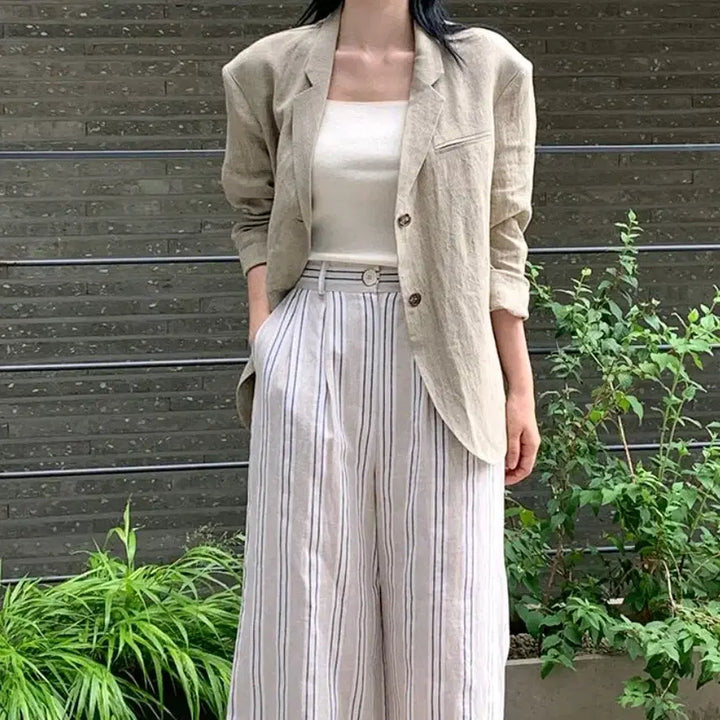 [BUNJANG] Iring Market Linen Jacket / 아이링마켓 제작 린넨 자켓 새상품