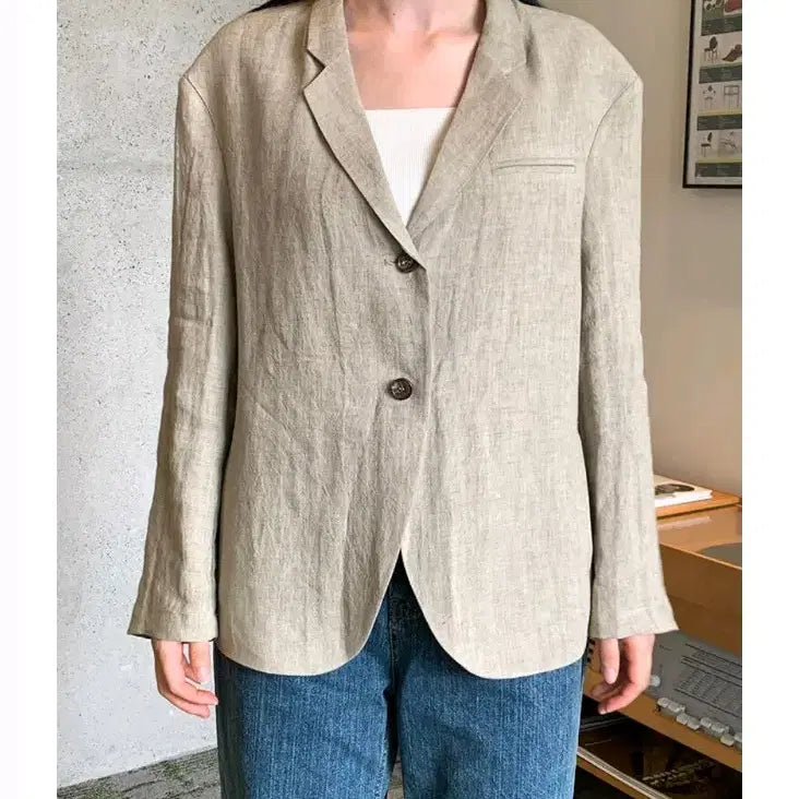 [BUNJANG] Iring Market Linen Jacket / 아이링마켓 제작 린넨 자켓 새상품