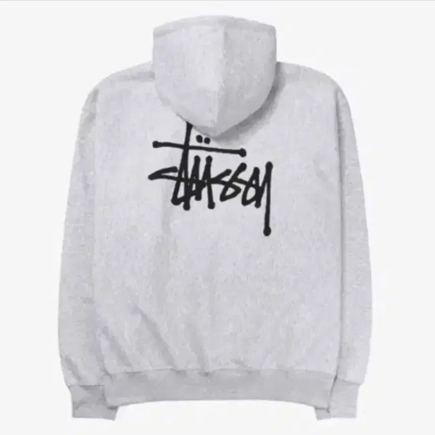 [BUNJANG] Stussy Basic Fleece Hoodie Ash Heather S / 스투시 베이직 기모 후드티 에쉬헤더 S