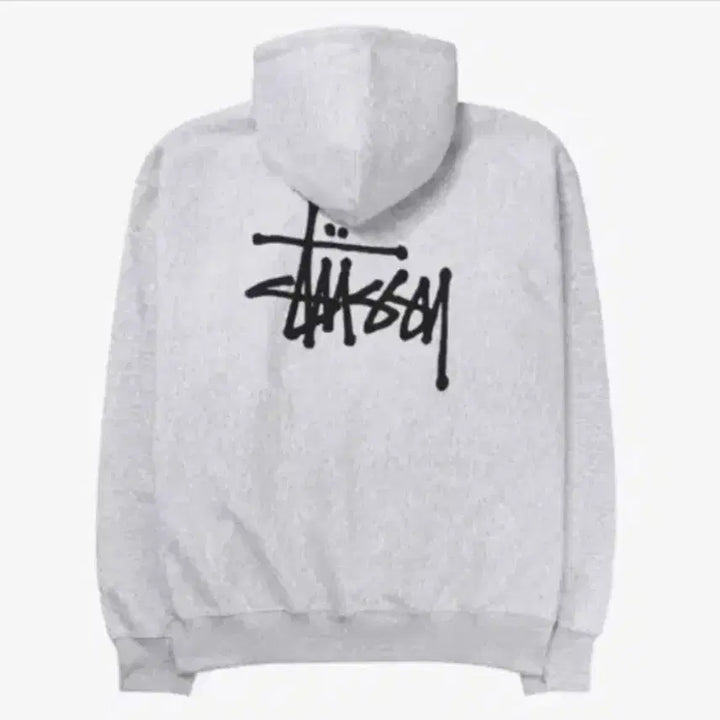 [BUNJANG] Stussy Basic Fleece Hoodie Ash Heather S / 스투시 베이직 기모 후드티 에쉬헤더 S