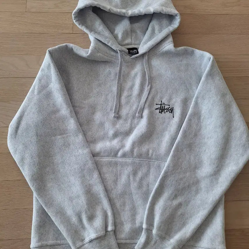 [BUNJANG] Stussy Basic Fleece Hoodie Ash Heather S / 스투시 베이직 기모 후드티 에쉬헤더 S