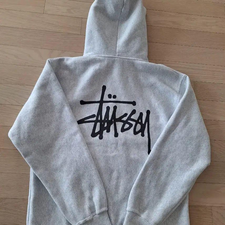 [BUNJANG] Stussy Basic Fleece Hoodie Ash Heather S / 스투시 베이직 기모 후드티 에쉬헤더 S