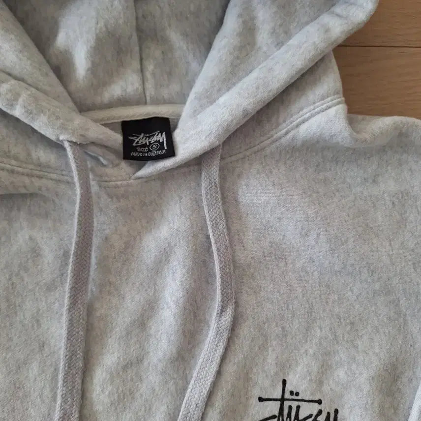 [BUNJANG] Stussy Basic Fleece Hoodie Ash Heather S / 스투시 베이직 기모 후드티 에쉬헤더 S