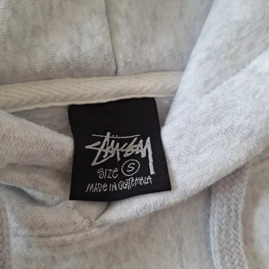 [BUNJANG] Stussy Basic Fleece Hoodie Ash Heather S / 스투시 베이직 기모 후드티 에쉬헤더 S