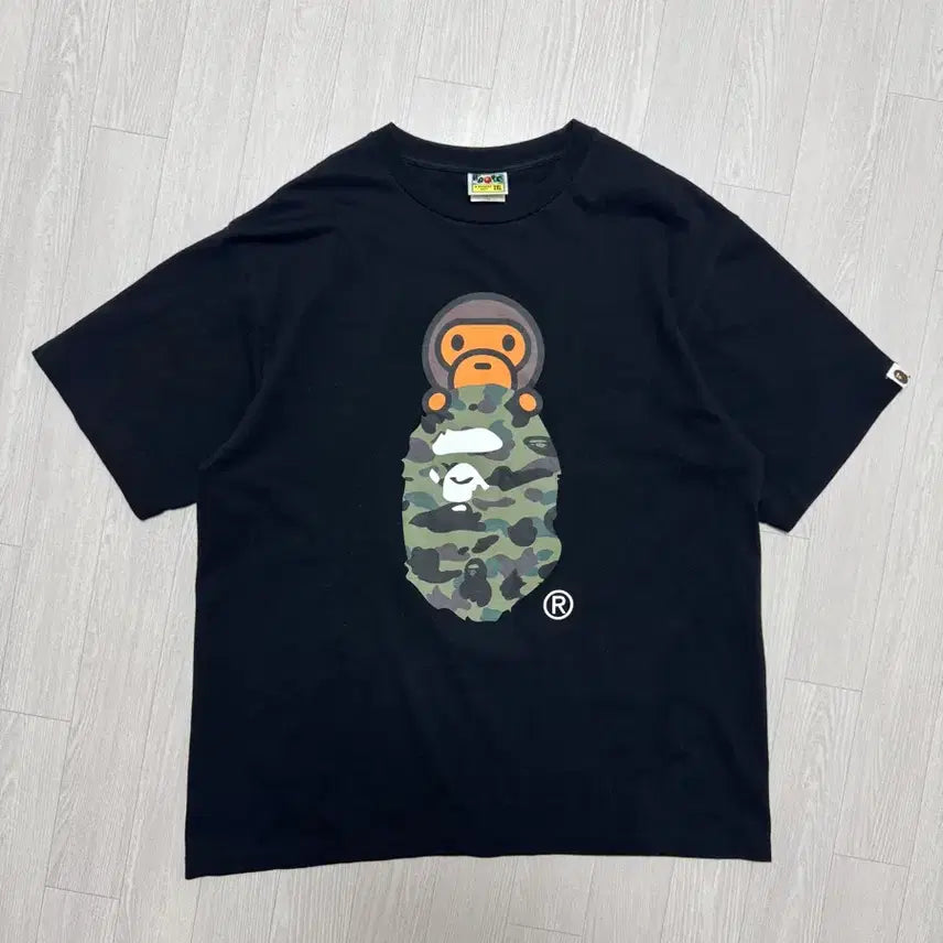 [BUNJANG] BAPE Milo Camo T-Shirt Black Green 2XL / [2XL] 베이프 마일로 카모반팔