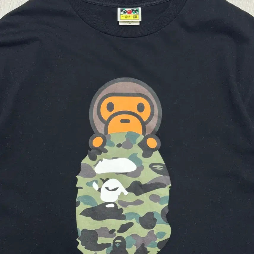 [BUNJANG] BAPE Milo Camo T-Shirt Black Green 2XL / [2XL] 베이프 마일로 카모반팔