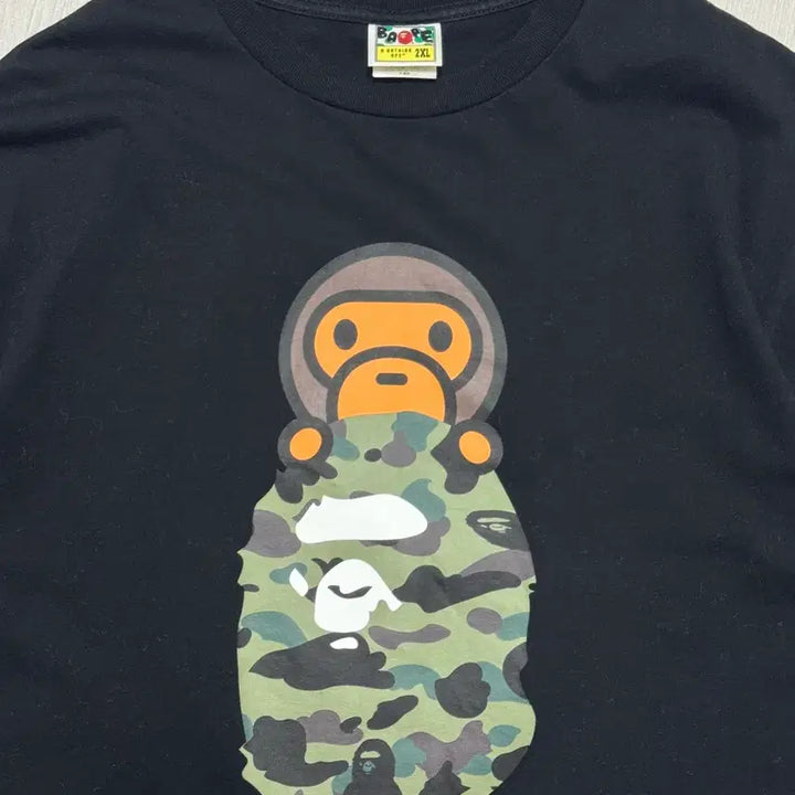 [BUNJANG] BAPE Milo Camo T-Shirt Black Green 2XL / [2XL] 베이프 마일로 카모반팔