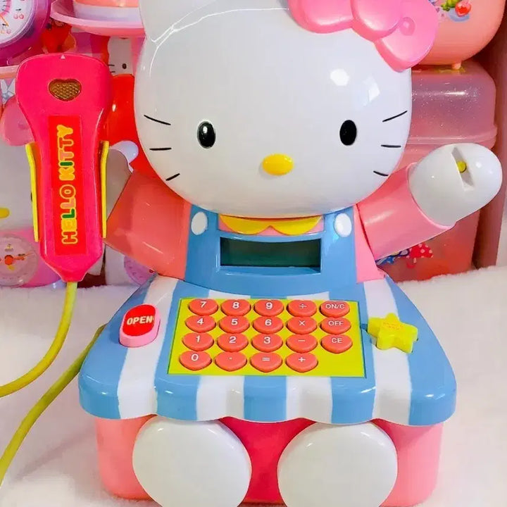 [BUNJANG] Sanrio Retro Kitty Apron Calculator Toy / 산리오 레트로 고전 키티 앞치마 입은 키티 계산기 계산대 레지스터 장난감