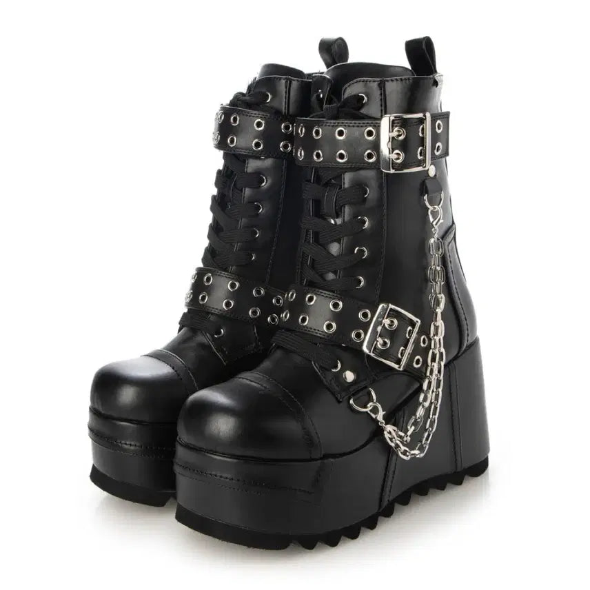 [BUNJANG] Yosuke 10cm Platform Chunky Platform Shoes / 요스케 통굽 10cm 지뢰계 중성계 서브컬쳐