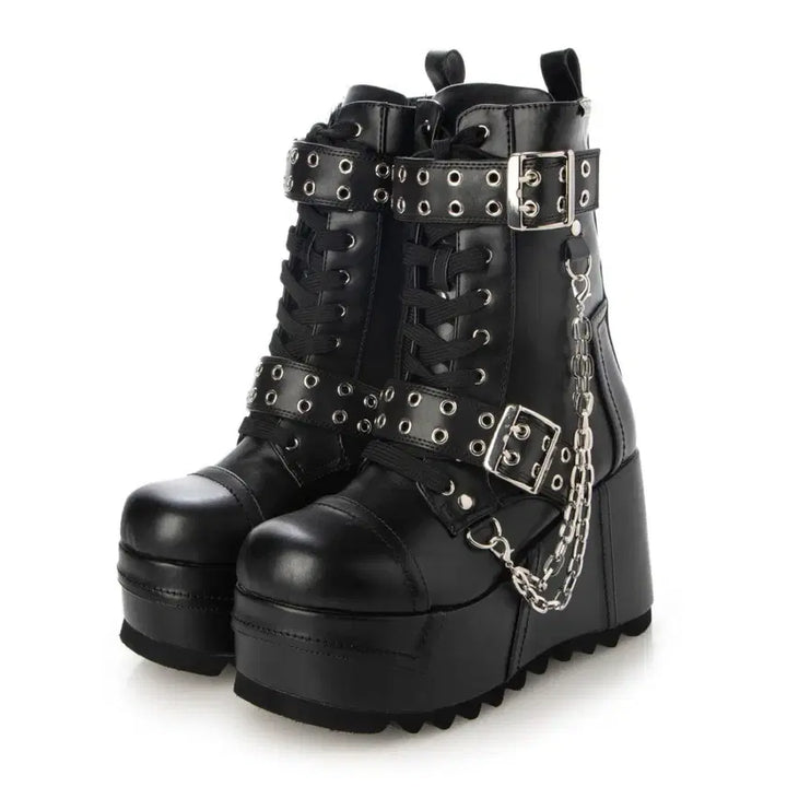 [BUNJANG] Yosuke 10cm Platform Chunky Platform Shoes / 요스케 통굽 10cm 지뢰계 중성계 서브컬쳐