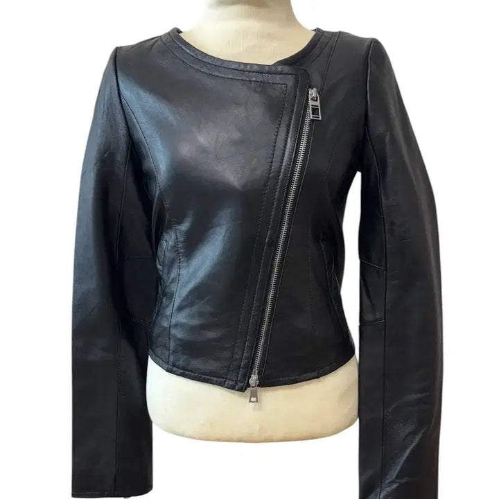 [BUNJANG] Royal Party Lambskin Crop Jacket / 로얄 파티 리얼 양가죽 크롭 자켓