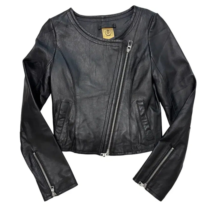 [BUNJANG] Royal Party Lambskin Crop Jacket / 로얄 파티 리얼 양가죽 크롭 자켓