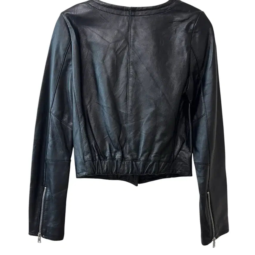 [BUNJANG] Royal Party Lambskin Crop Jacket / 로얄 파티 리얼 양가죽 크롭 자켓