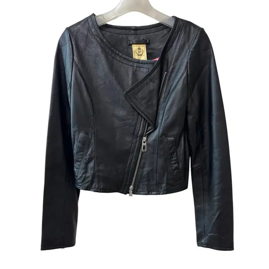 [BUNJANG] Royal Party Lambskin Crop Jacket / 로얄 파티 리얼 양가죽 크롭 자켓