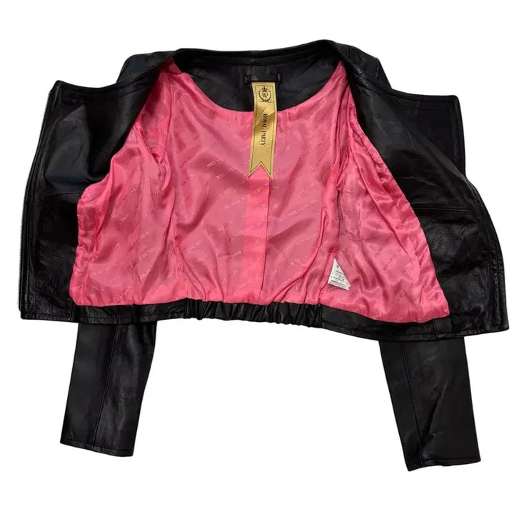 [BUNJANG] Royal Party Lambskin Crop Jacket / 로얄 파티 리얼 양가죽 크롭 자켓