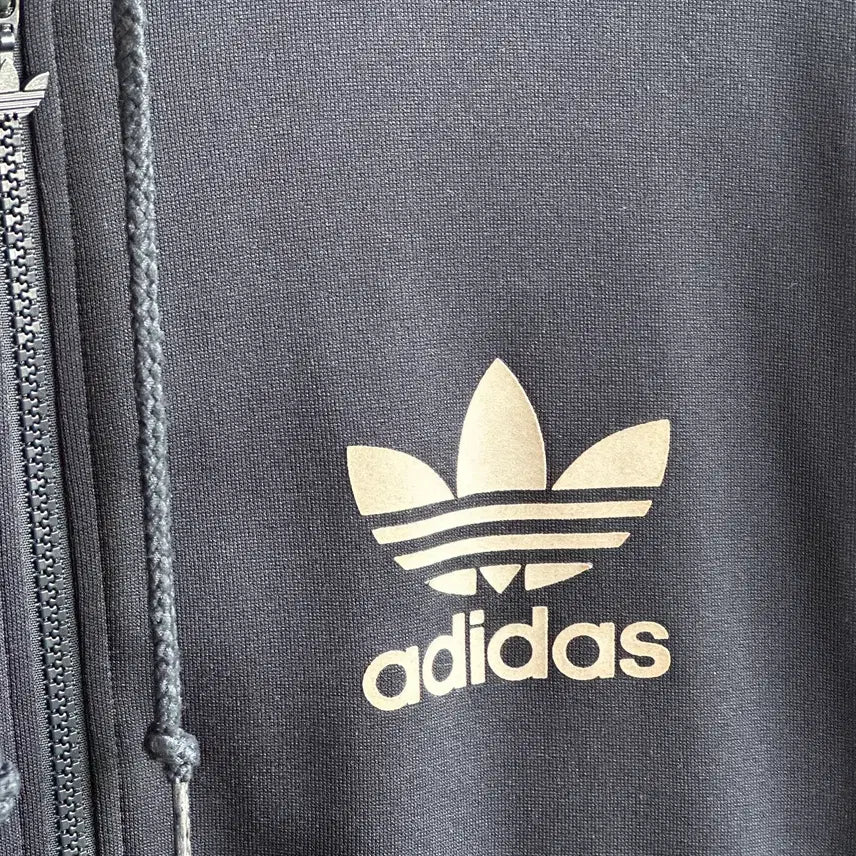 [BUNJANG] Adidas 2005 Original Hooded Flock Track Top Navy XL / 05년산 오리지널 아디다스 후디드 플락 트랙탑 네이비