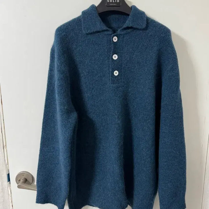 [BUNJANG] YOUTH Alpaca Knit M / 유스 알파카 카라 니트 M