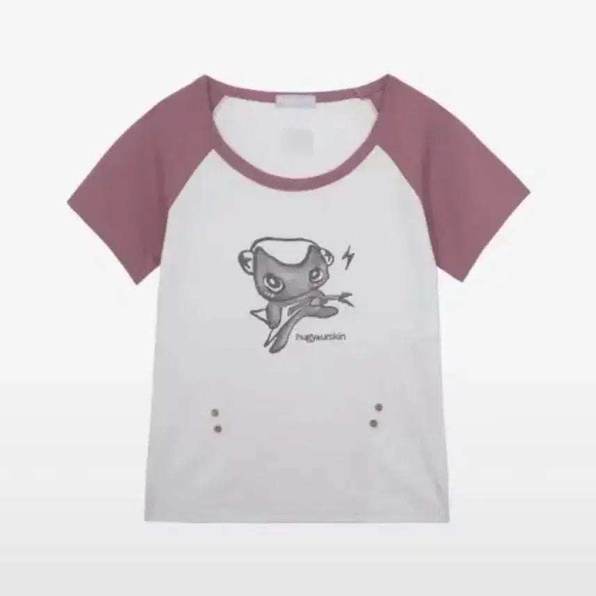 [BUNJANG] Hug Your Skin Rockstar Hugging T-shirt Pink / 허그유어스킨 락스타 허깅 티셔츠 핑크