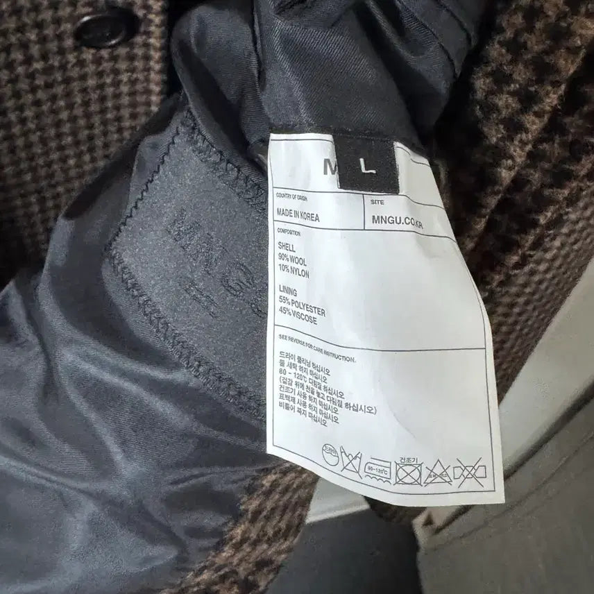 [BUNJANG] mngu Check Balmacaan L Coat / mngu(밍구) 체크 발마칸 L