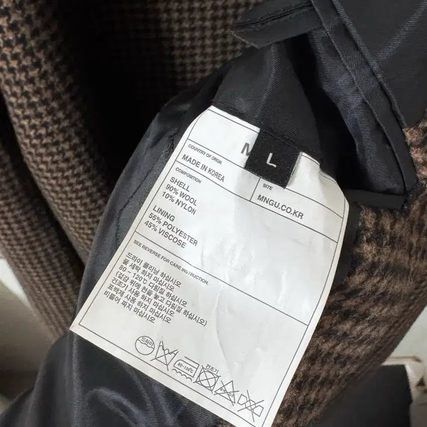 [BUNJANG] mngu Check Balmacaan L Coat / mngu(밍구) 체크 발마칸 L