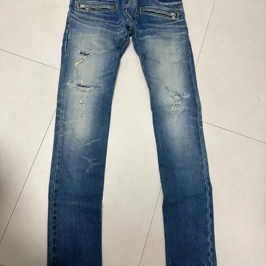 [SOLD OUT] 발망 데미지 워싱 바이커 데님 청바지 27