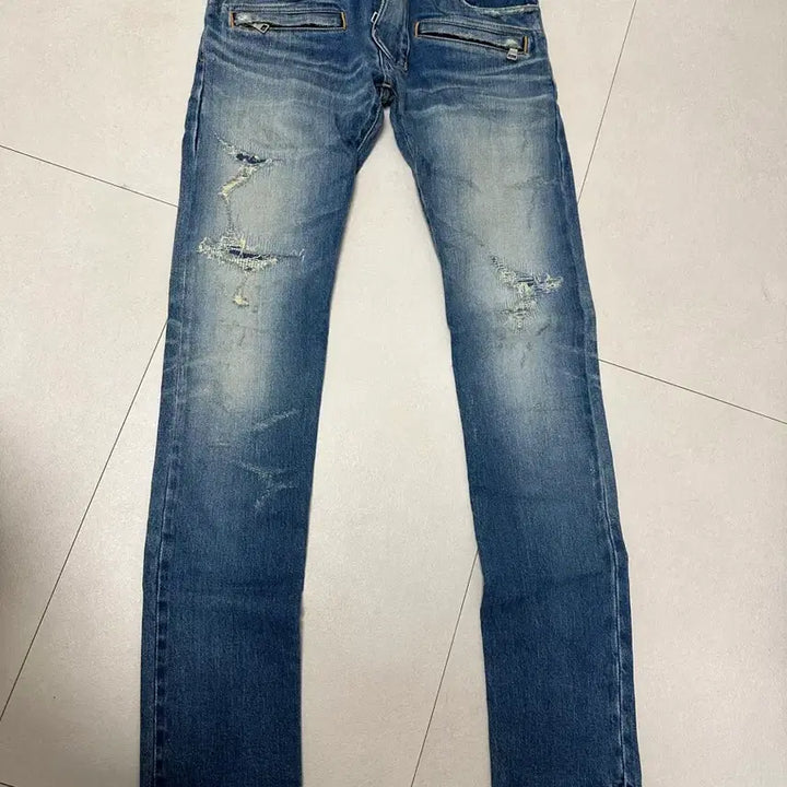 [SOLD OUT] 발망 데미지 워싱 바이커 데님 청바지 27