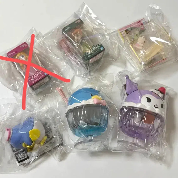 [BUNJANG] Sanrio Q Posket Sleeping Beauty &amp; Anna, Sylvanian Families Mini Figures / 일본 가챠 산리오 큐포스켓 실바니안 공주