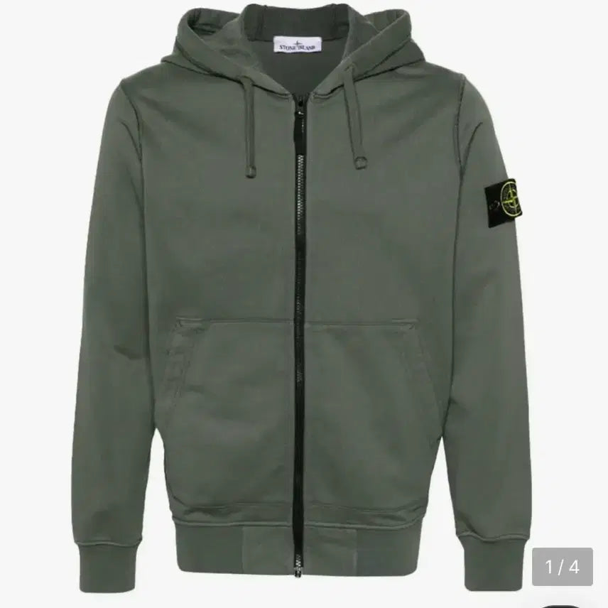[BUNJANG] Stone Island Olive Hoodie / 스톤아일랜드 후드티 올리브