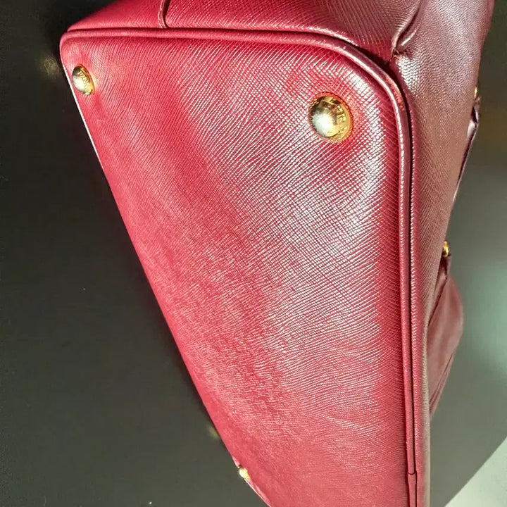 [BUNJANG] Prada Saffiano Leather Tote Bag / 프라다 사피아노 가죽 토트백 버건디 정품