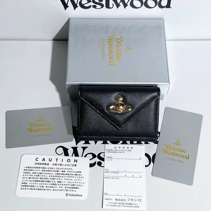 [BUNJANG] Vivienne Westwood Wallet Black Gold Emblem / 비비안웨스트우드 지갑 블랙 금장